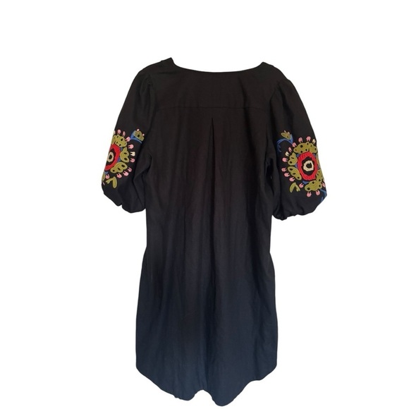 Forcynthia Embroidered Black Dress Size Extra Large (XL) - Picture 2 of 7